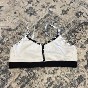 Nike Cream and Black Sports Bra